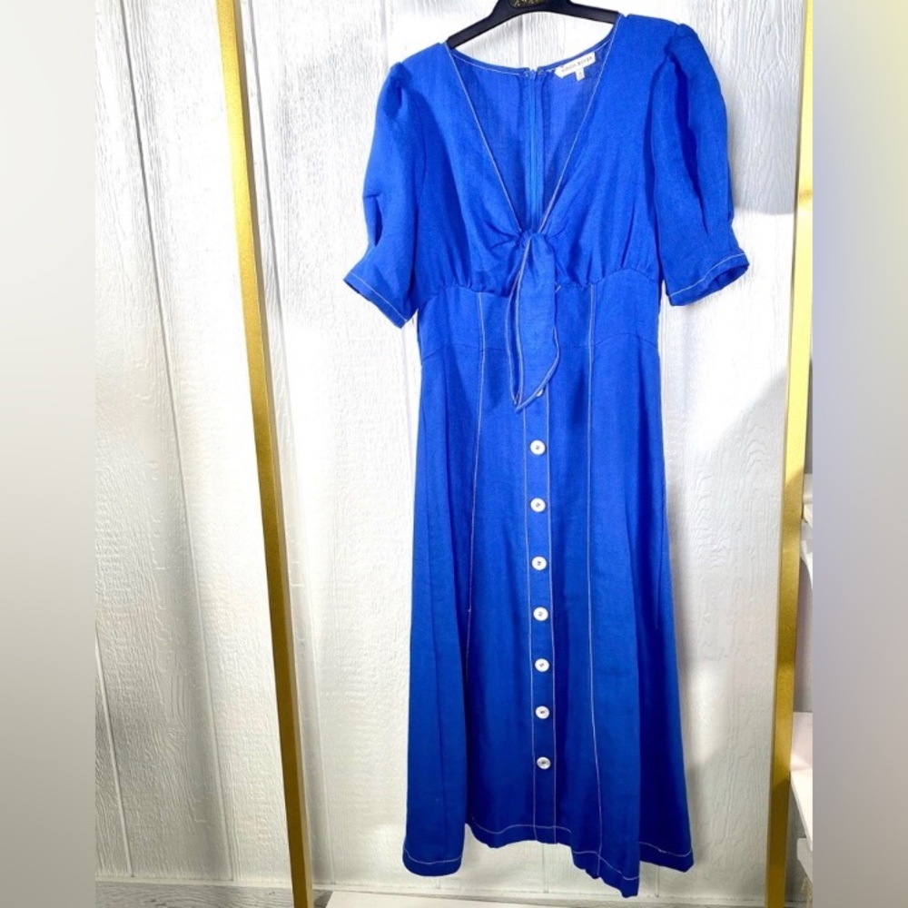 Retro Vintage Button-Up Midi Dress